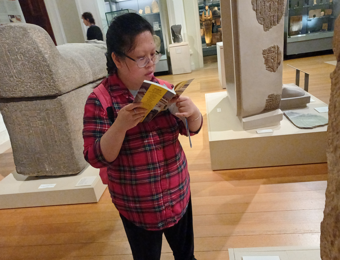 A customer in the museum