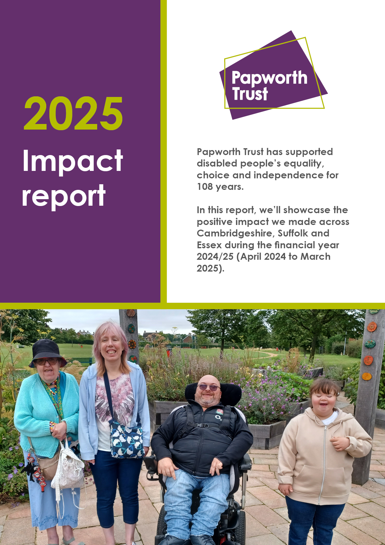 An image of Papworth Trust's 2024-25 Impact Report