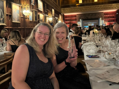 An image of Sarah Harvey and Karryn Dixon at the 2025 Cambridge Independent Business Awards