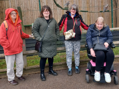 Customers at the zoo