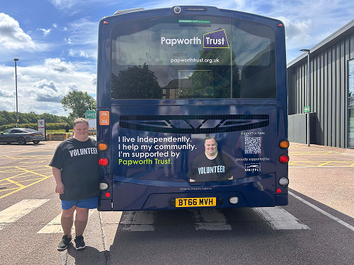 An image of Chris with the advert