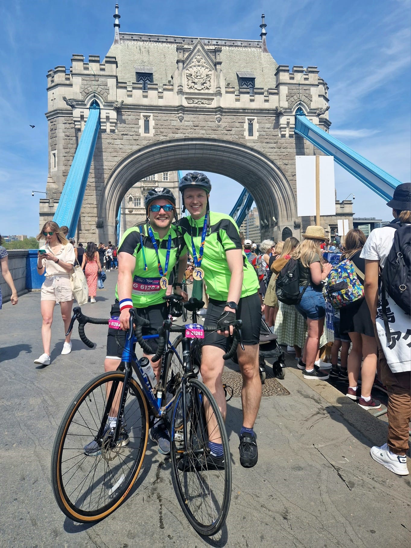 A photo of the HSBC cyclists