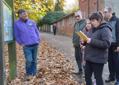 Customers outside on a walk 