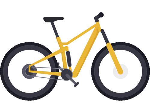 A graphic of a bike
