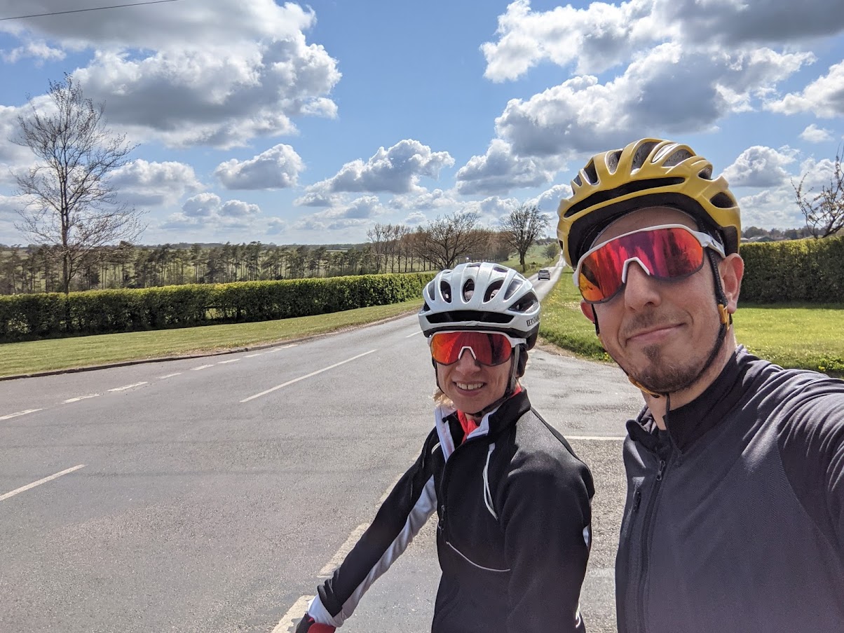 Andrea and Sara On Bikes