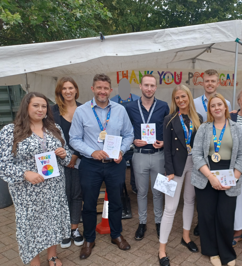 An image of PCS legal at our Basildon centre for a fundraising BBQ event
