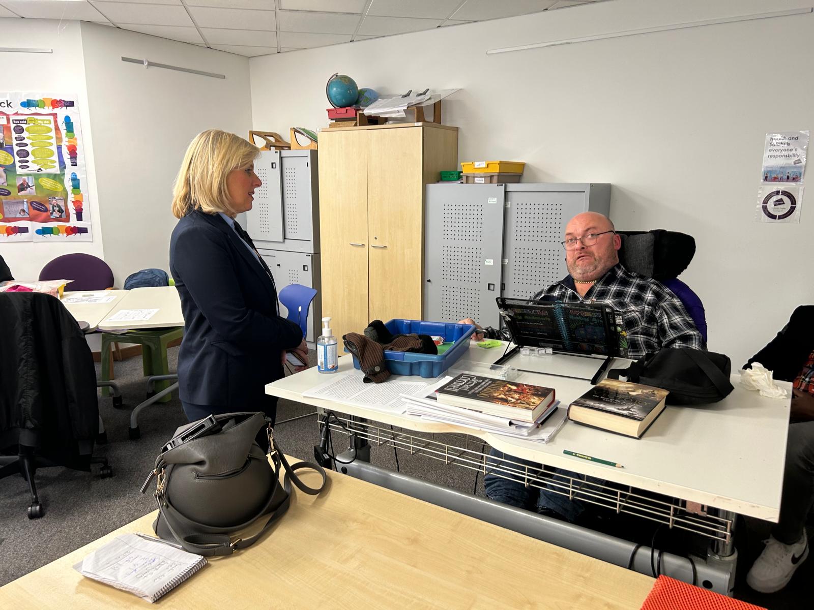 An image of a customer being interviewed