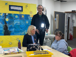 An image of a customer being interviewed