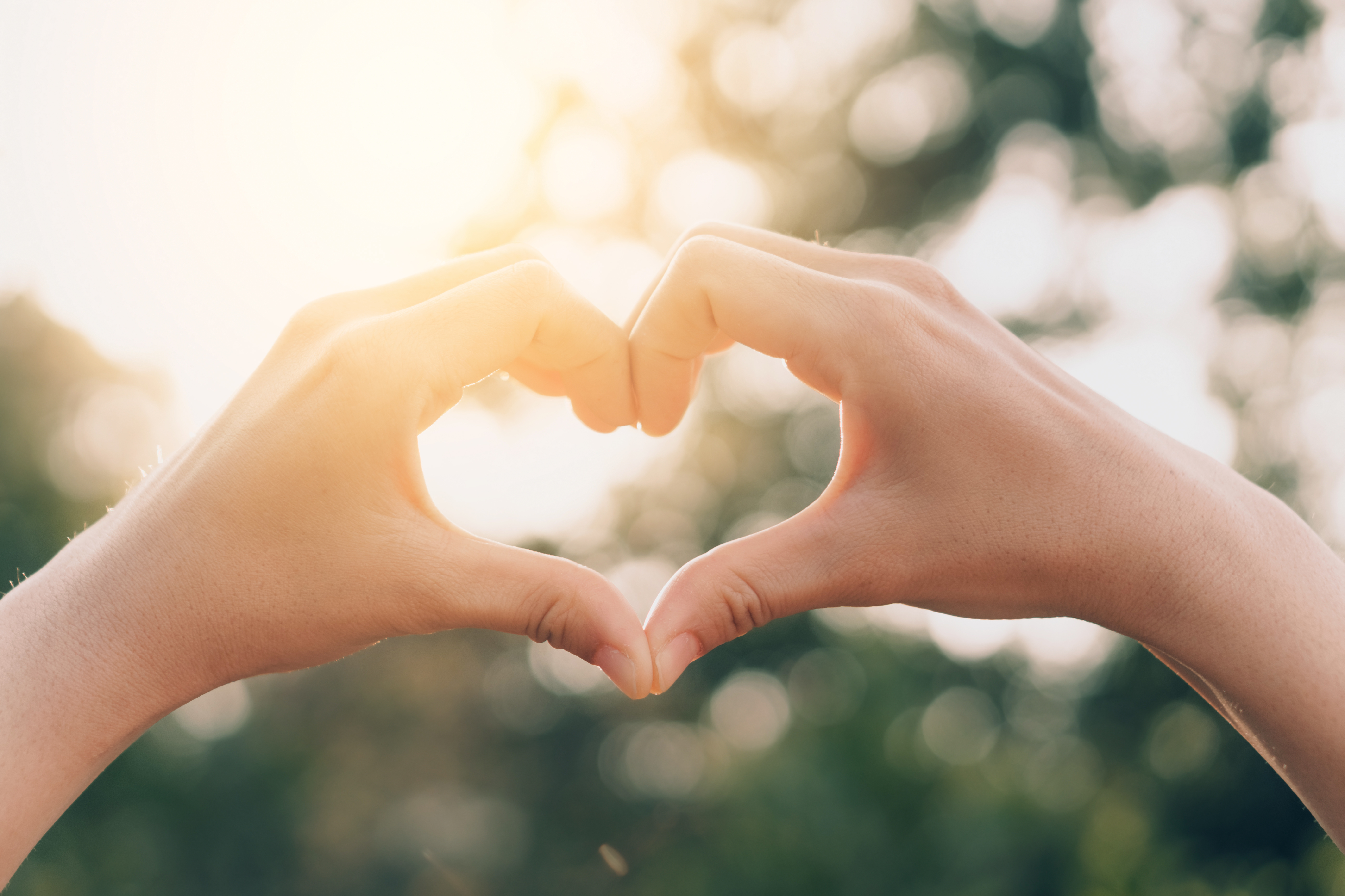 Image of hands creating a heart