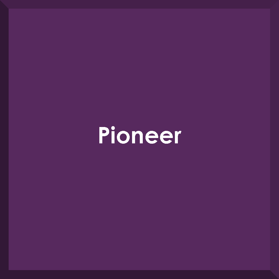 Box with the word Pioneer inside